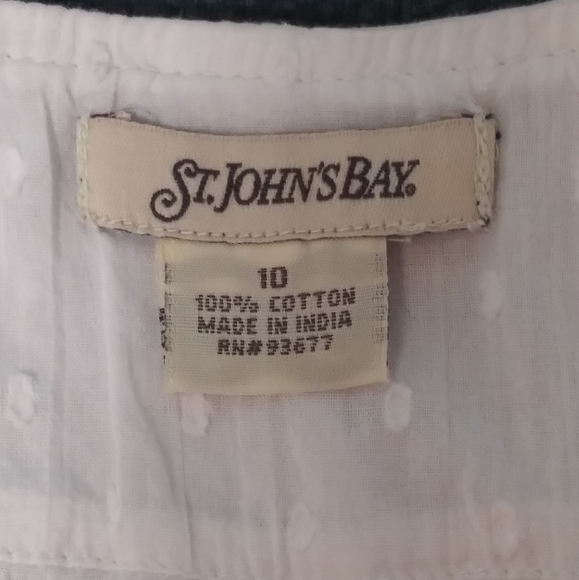 St. John's Bay White Dotted Cotton Skirt - Picture 7 of 7